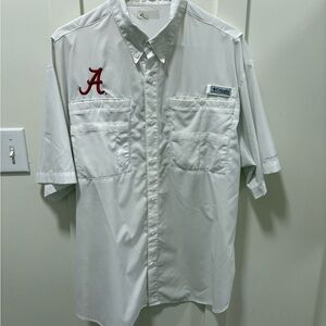 Columbia Men's White Casual Button Down Shirt